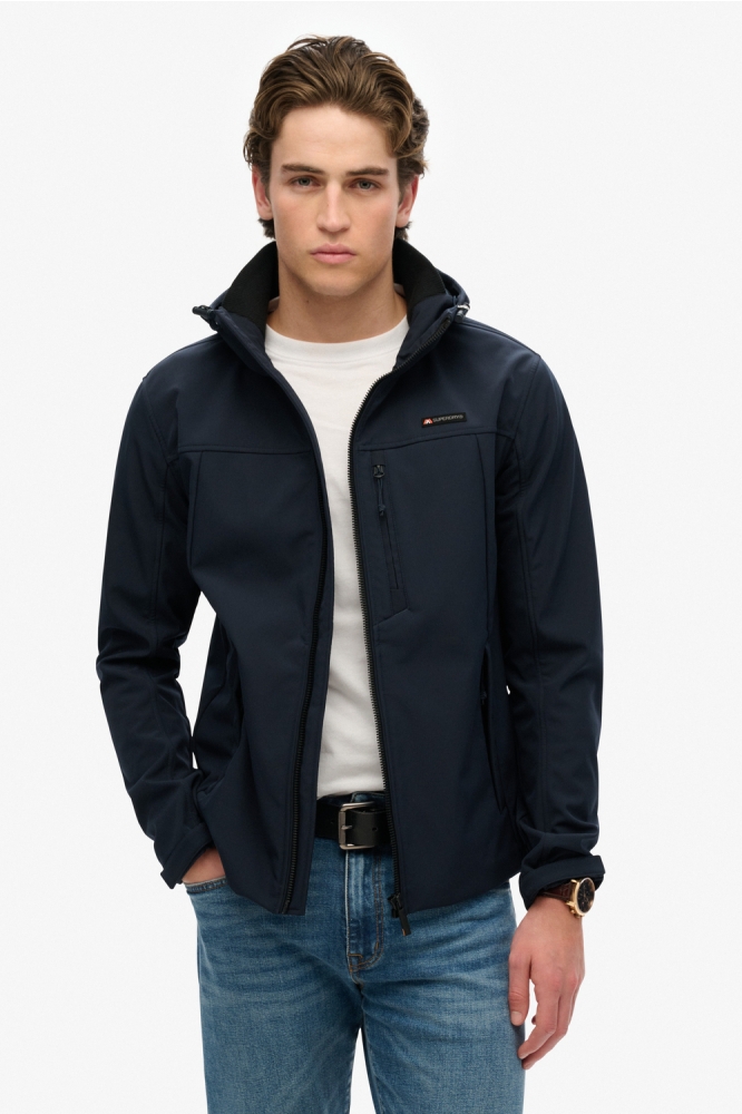 HOODED SOFT SHELL TREKKER JKT M5012103A ECLIPSE NAVY